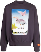 Heron Preston Brown Graphic Print Long Sleeve Sweatshirt HMBA020F23JER0033737 Heron Preston Brown Graphic Print Long Sleeve Sweatshirt HMBA020F23JER0033737