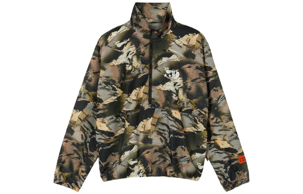 Heron Preston Camo High-Neck Loose Sweatshirt Green () HMEB013S22FAB0015901