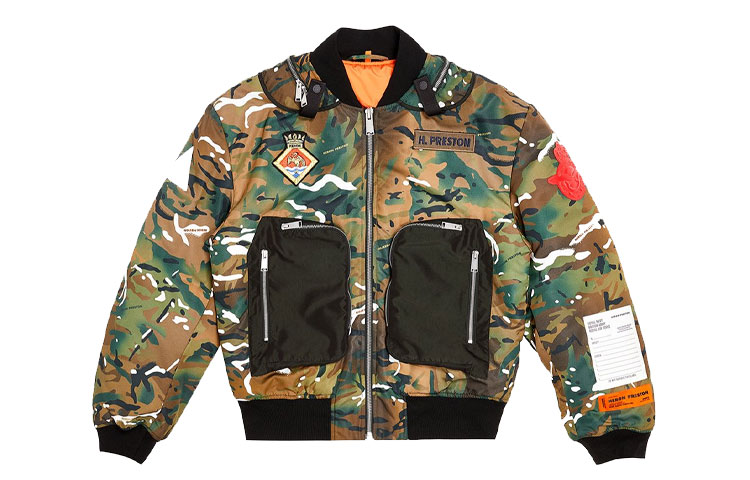 Heron Preston Camo Utility Long Sleeve Bomber Jacket Male HMEH002F20FAB0035900