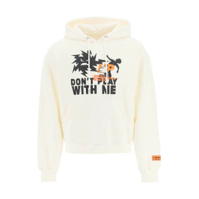 Heron Preston Cartoon Print Hoodie Long Sleeve White 212739UFE000004-0410