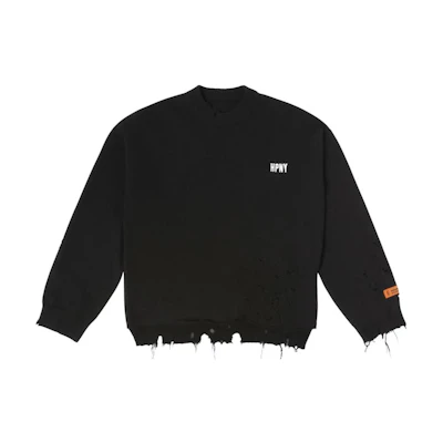 Heron Preston Crewneck Pullover Loose Fit Sweatshirt Black Mens HMHE011F23KNI0011001