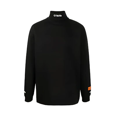 Heron Preston Embroidered High-Neck Sweatshirt Black () HMAB020R21JER0011001