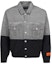 Buy Chaqueta Denim Patchwork de Moda HERON PRESTON Gris/Negra. HMYE009R21DEN0016000