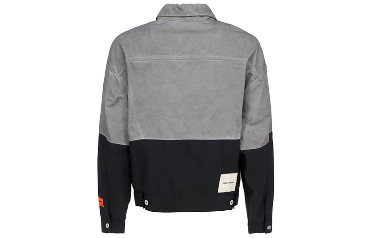 Lookbook Chaqueta Denim Patchwork de Moda HERON PRESTON Gris/Negra. HMYE009R21DEN0016000