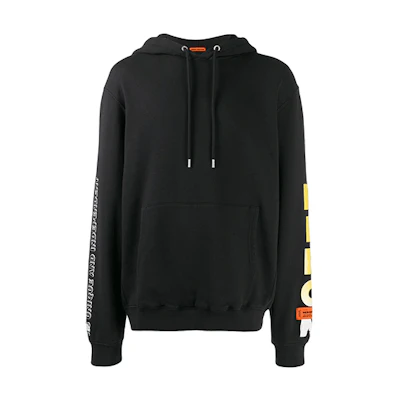 Heron Preston Flame Face Graphic Hoodie Black HMBB004F198080150488