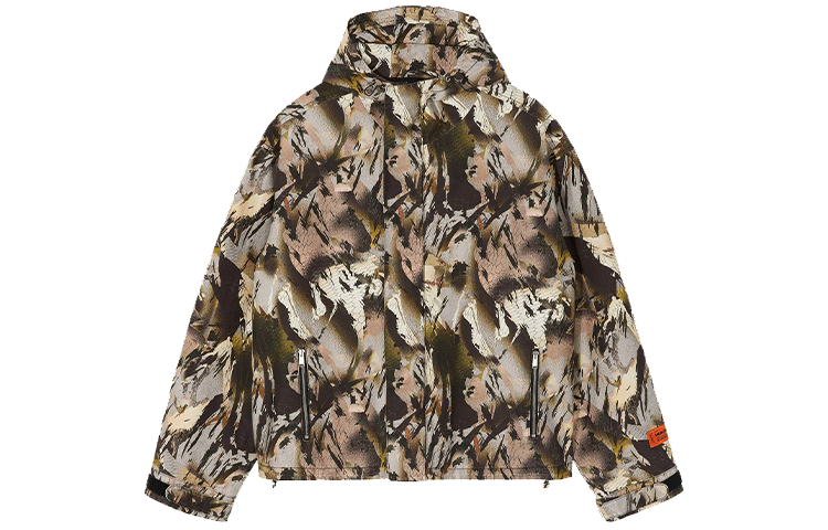 Heron Preston Floral Print Hooded Jacket Multicolor Male HMEA074S22FAB0015900