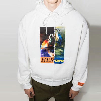 Sudadera HERON PRESTON FW21 Animal Print Blanca con Capucha. HMBB021F21JER0010122 Lookbook Sudadera HERON PRESTON FW21 Animal Print Blanca con Capucha. HMBB021F21JER0010122