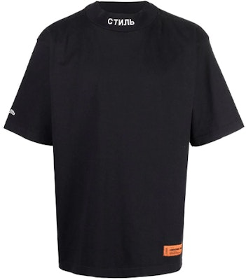 헤론 프레스턴 FW21 블랙 알파벳 자수 반팔 티셔츠. HMAA021F21JER0021001 Buy 헤론 프레스턴 FW21 블랙 알파벳 자수 반팔 티셔츠. HMAA021F21JER0021001