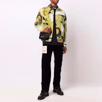 Lookbook HERON PRESTON FW21 黑色字母刺繡短袖T恤 HMAA021F21JER0021001