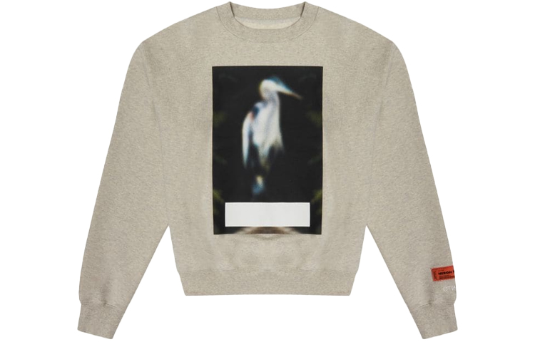 Heron Preston FW21 Censored Heron Graphic Grey Crewneck Sweatshirt Men 16863295-35052151-1000