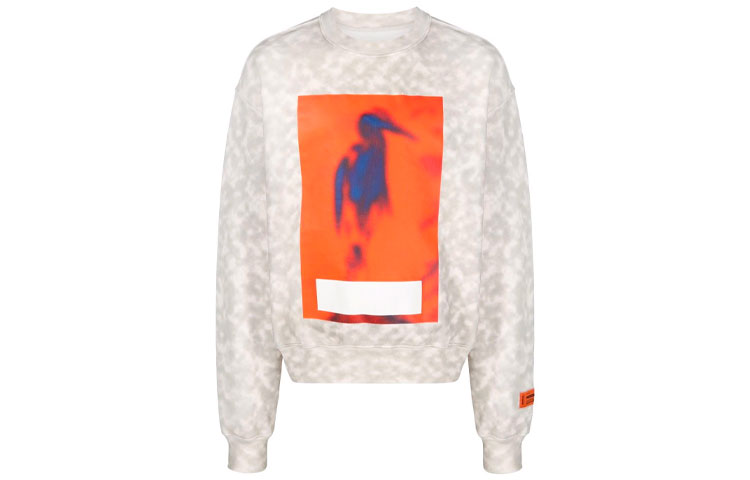 Heron Preston FW21 Crewneck Pullover Sweatshirt Light Brown HMBA016F21JER0046122