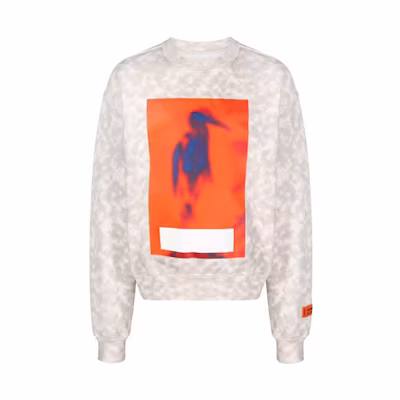 Heron Preston FW21 Crewneck Pullover Sweatshirt Light Brown HMBA016F21JER0046122