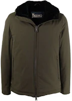 Heron Preston FW21 Faux Fur Lined Khaki Hooded Jacket Men GI0232U123437755 Heron Preston FW21 Faux Fur Lined Khaki Hooded Jacket Men GI0232U123437755