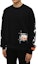 Sizing HERON PRESTON FW21 Sweater Hitam Lengan Panjang Pria dengan Desain Grafis. HMBA016F21JER0051001