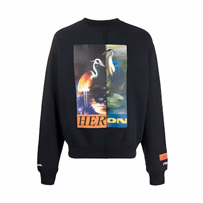 Heron Preston FW21 Graphic Pullover Hoodie Men’s Black HMBA018F21JER0011022
