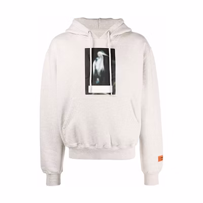 Heron Preston FW21 Heron Print Cotton Hoodie Grey - HMBB017F21JER0010805