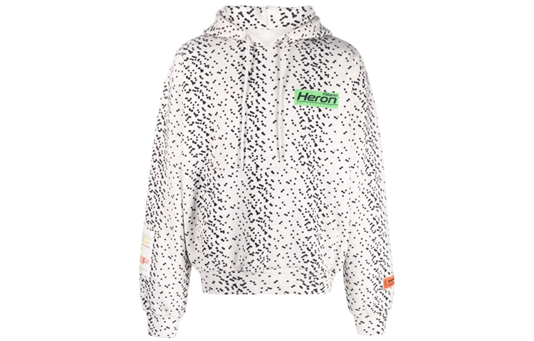 Heron Preston FW21 White Polka Dot Logo Hoodie Fashion HMBB017F21JER0050855
