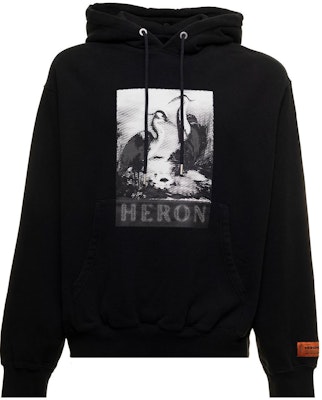 HERON PRESTON FW22 黑色印花抽绳连帽衫. HMBB024F22JER0121010 Order HERON PRESTON FW22 黑色印花抽绳连帽衫. HMBB024F22JER0121010