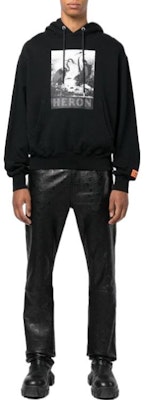 HERON PRESTON FW22 黑色印花抽绳连帽衫. HMBB024F22JER0121010 Lookbook HERON PRESTON FW22 黑色印花抽绳连帽衫. HMBB024F22JER0121010