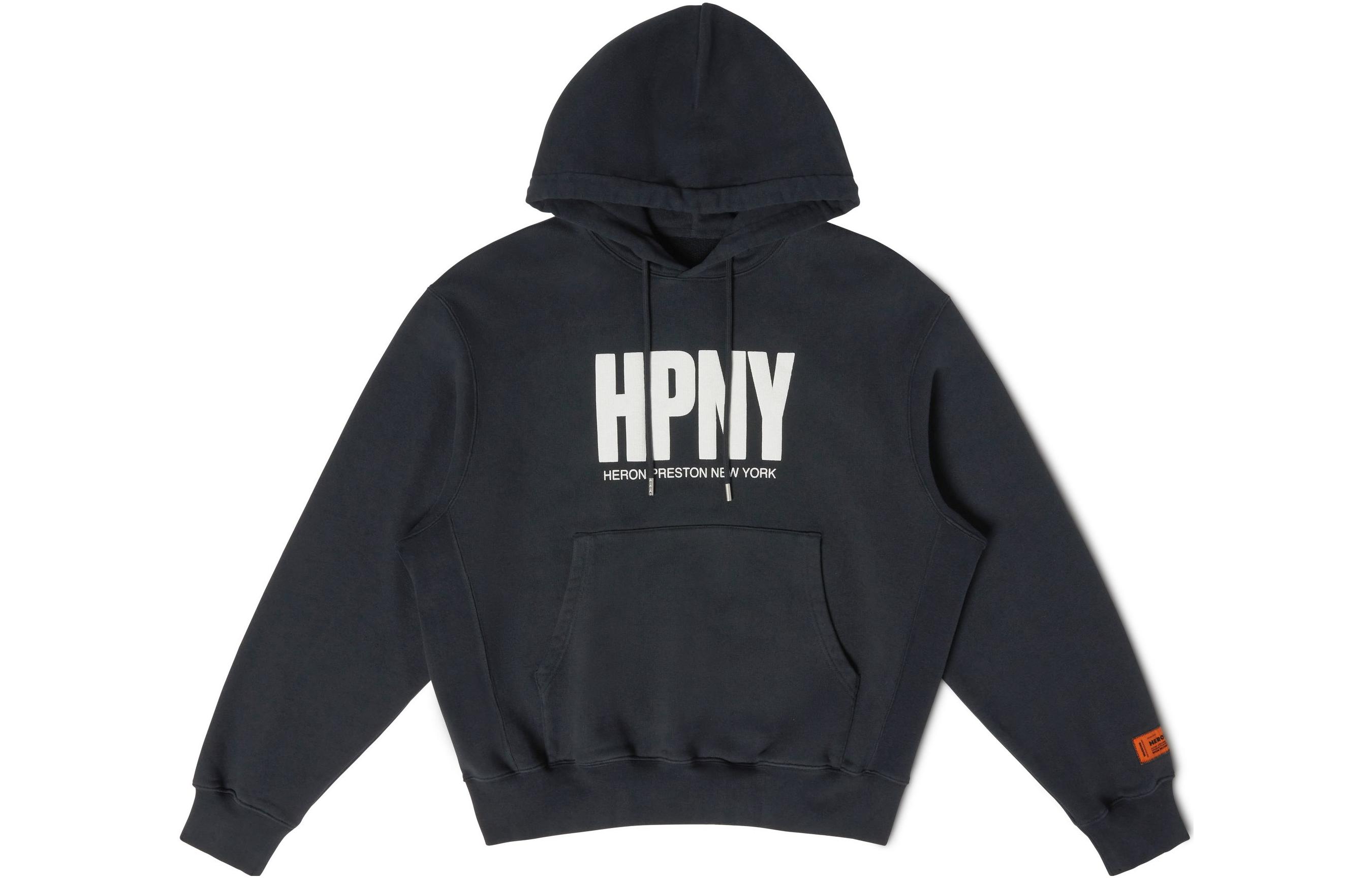 Heron Preston FW22 Black Hoodie with Logo Letter Print HMBB024C99JER0041001