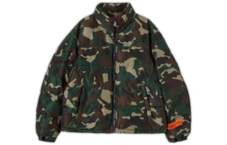 HERON PRESTON FW22 Camo Print Oversized Long Sleeve Cotton Jacket Men. HMED010F22FAB0025900
