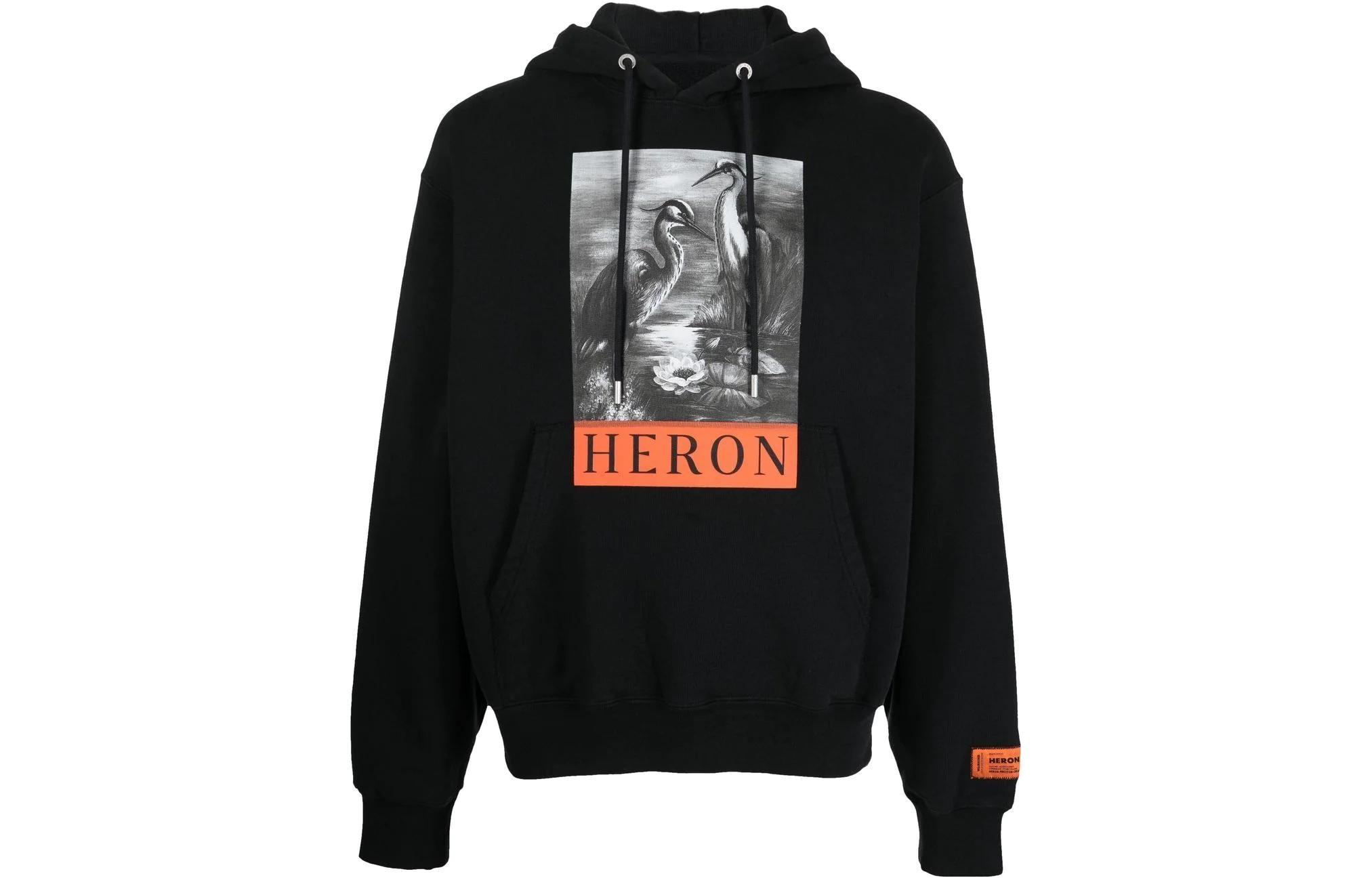 Order HERON PRESTON FW22 Hoodie Hitam Grafis Pria – Hoodie Kasual. HMBB024C99JER0031010