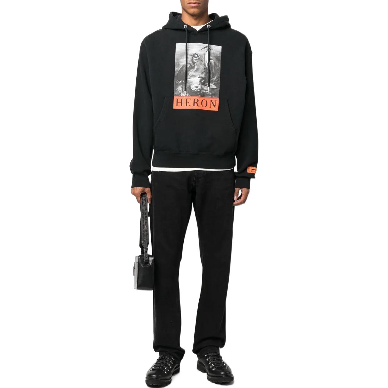 Lookbook HERON PRESTON FW22 Hoodie Hitam Grafis Pria – Hoodie Kasual. HMBB024C99JER0031010