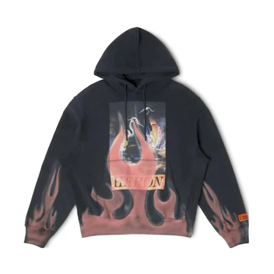 Heron Preston FW22 Graphic Print Long Sleeve Sweatshirt Black Menswear HMBB024S23JER0071025