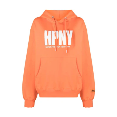 Heron Preston FW22 Hoodie with Logo Letter Print HMBB024C99JER0042201