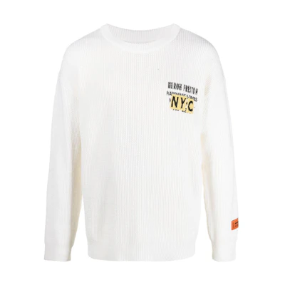 Heron Preston FW22 Letter Print Crewneck Sweatshirt White () HMHE013F22KNI0010110