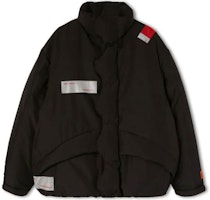 HERON PRESTON FW22 Letter Print Stand Collar Jacket Black Menswear. HMED012F22FAB0011000 HERON PRESTON FW22 Letter Print Stand Collar Jacket Black Menswear. HMED012F22FAB0011000