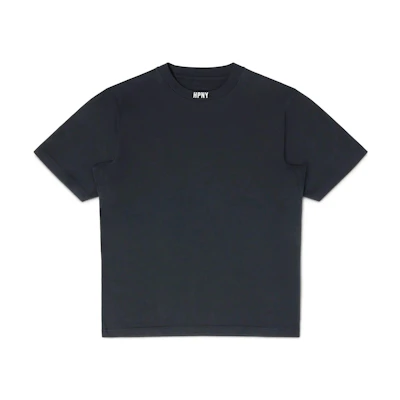 HERON PRESTON FW22 Logo Patch Navy Blue Graphic Tee Mens HMAA034C99JER0021001