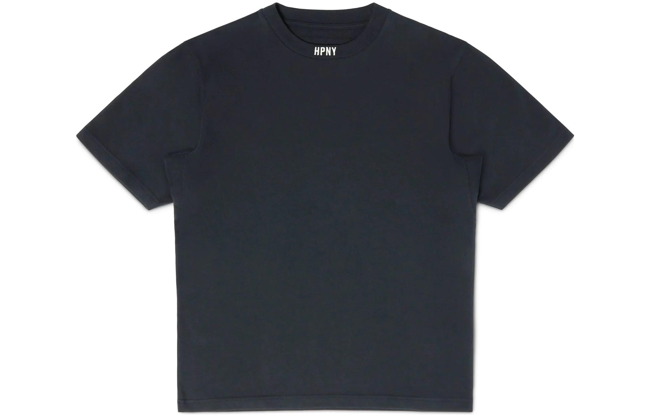 Order HERON PRESTON FW22 Logo Patch Kaos Grafis Biru Navy Pria. HMAA034C99JER0021001