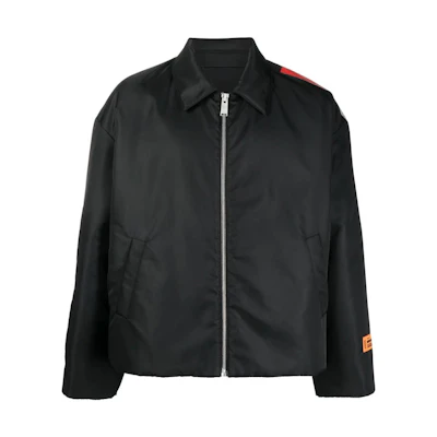 Heron Preston FW22 Logo Patch Zip-Up Jacket Black () HMEA081F22FAB0011000