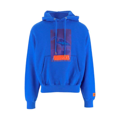 Heron Preston FW22 Logo Print Blue Hoodie Long Sleeve HMBB024F22JER0034546