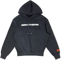 Heron Preston FW22 Logo Print Drawstring Hoodie Navy Blue - HMBB024S23JER0091001 Heron Preston FW22 Logo Print Drawstring Hoodie Navy Blue - HMBB024S23JER0091001