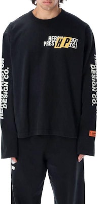 헤론 프레스톤 FW22 로고 프린트 긴팔 티셔츠 블랙 HMAB028F22JER0021001 Purchase 헤론 프레스톤 FW22 로고 프린트 긴팔 티셔츠 블랙 HMAB028F22JER0021001