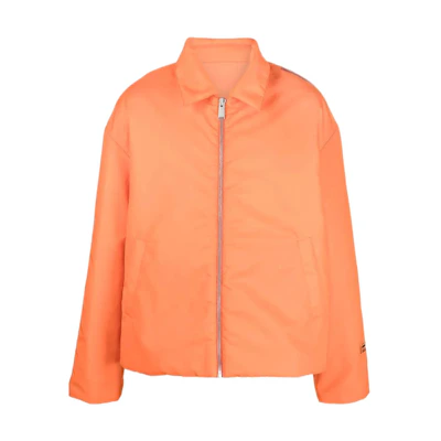 Heron Preston FW22 Logo Tape Zip-Up Jacket Light Orange HMEA081F22FAB0032000