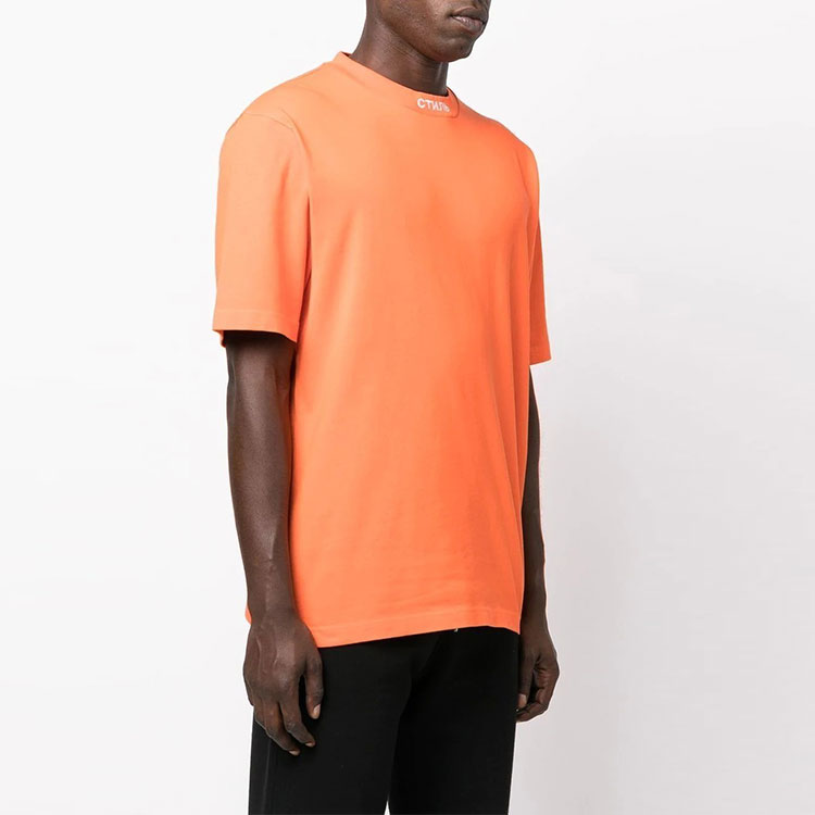 Purchase HERON PRESTON FW22 橙色刺繡Logo短袖T恤 男款 HMAA034C99JER0012201
