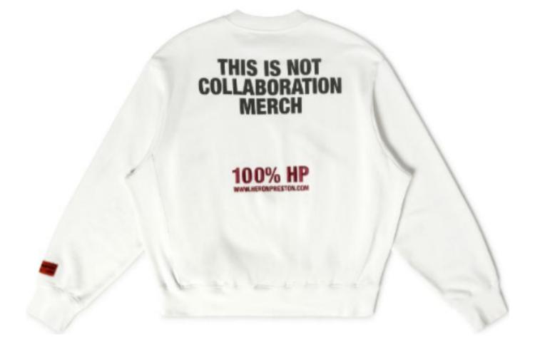 Heron Preston FW22 White Letter Print Crewneck Casual Sweatshirt Men HMBA020S23JER0070110
