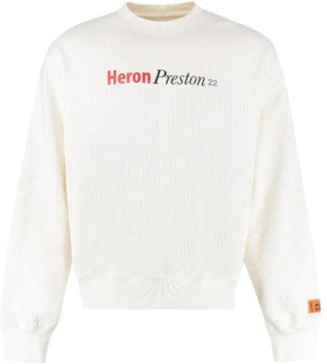 Heron Preston FW22 White Logo Graphic Crewneck Sweatshirt Fashion HMBA020F22JER70184 Buy Heron Preston FW22 White Logo Graphic Crewneck Sweatshirt Fashion HMBA020F22JER70184