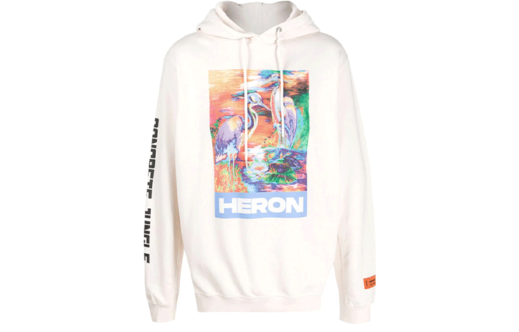 Heron Preston Graphic Print Hoodie White () HMBB007S208960212688