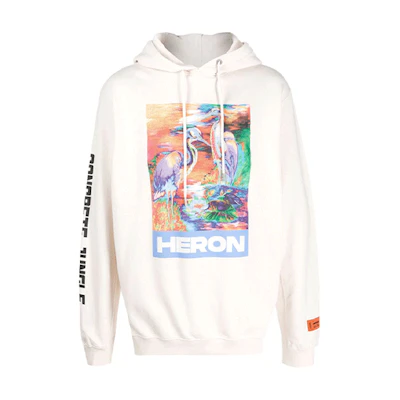 Heron Preston Graphic Print Hoodie White () HMBB007S208960212688