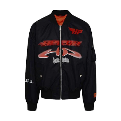 Heron Preston Graphic Zip Jacket Black Unisex HMEH007F23FAB0011025