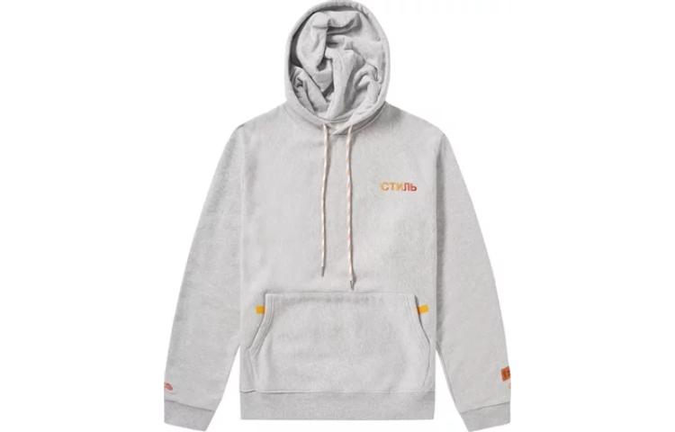 Heron Preston Gray Hoodie with Letter Print HMBB004S186040190719