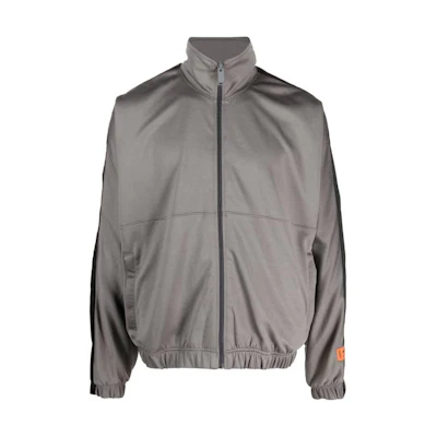Heron Preston Gray Zip-Up High Collar Jacket with Letter Print () HMBD006S23JER0010900