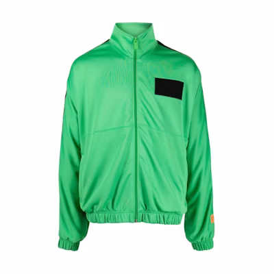 Heron Preston Green Solid Zip-Up Jacket with Stand Collar HMBD006F23JER0025000