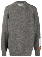 Heron Preston Grey Turtleneck Sweater HMHF001F20KNI0010900 Heron Preston Grey Turtleneck Sweater HMHF001F20KNI0010900