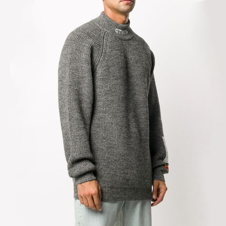 Lookbook 헤론 프레스톤 그레이 터틀넥 스웨터 HMHF001F20KNI0010900