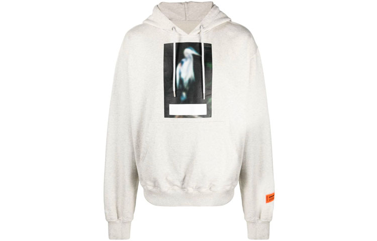 Heron Preston Heron Print Hoodie Grey () HMBB017F21JER009-0805
